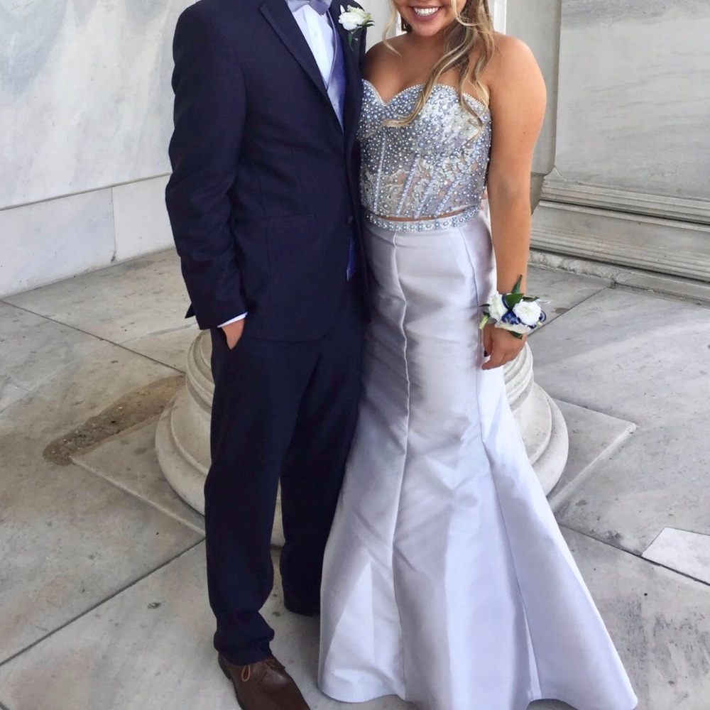 Silver Mermaid Prom Dress!!